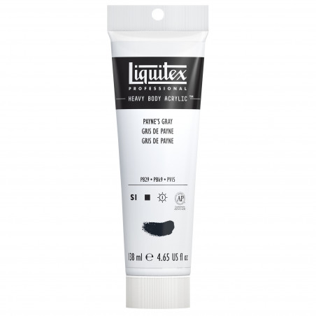 photo-Peinture acrylique - Gris de Payne - 310 - Liquitex Heavy Body - Tube de 138ml