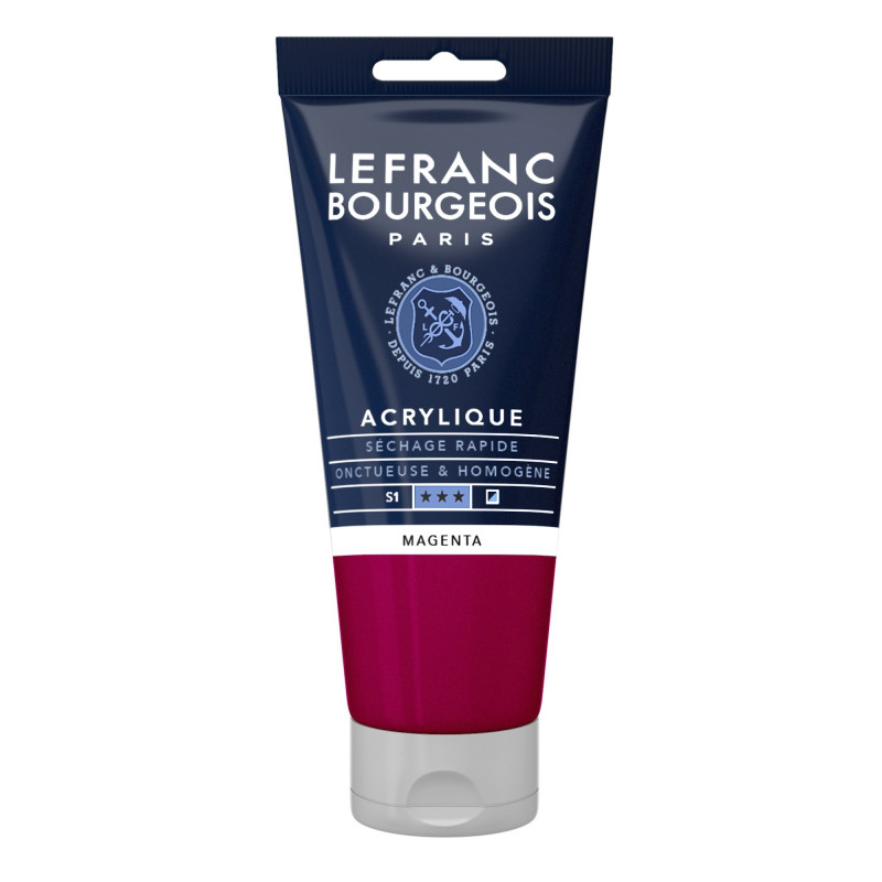 photo-Peinture acrylique - Magenta - 432 - Fine - Lefranc Bourgeois - Tube 80ml