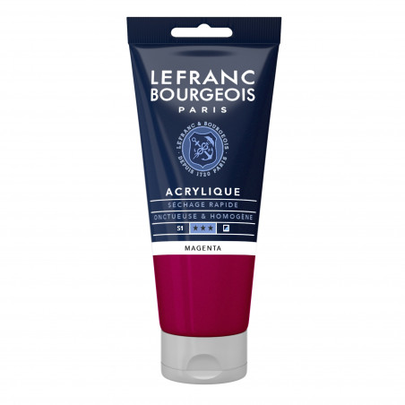 photo-Peinture acrylique - Magenta - 432 - Fine - Lefranc Bourgeois - Tube 80ml