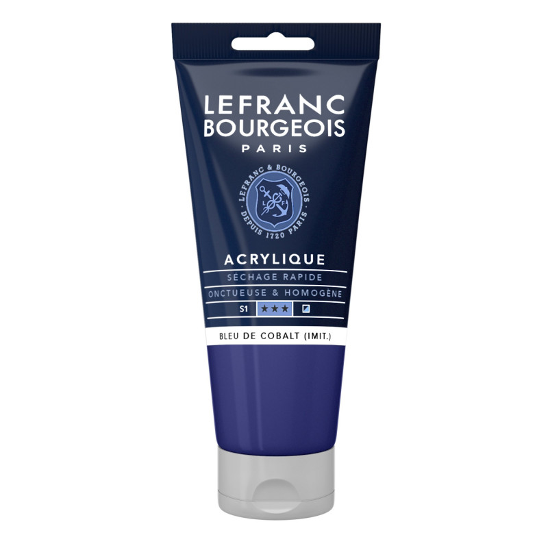 photo-Peinture acrylique - Bleu de Cobalt - 064 - Fine - Lefranc Bourgeois - Tube 80ml