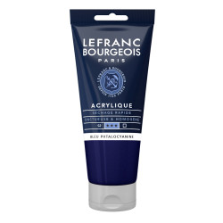 photo-Peinture acrylique - Bleu phtalocyanine - 095 - Fine - Lefranc Bourgeois - Tube 80ml