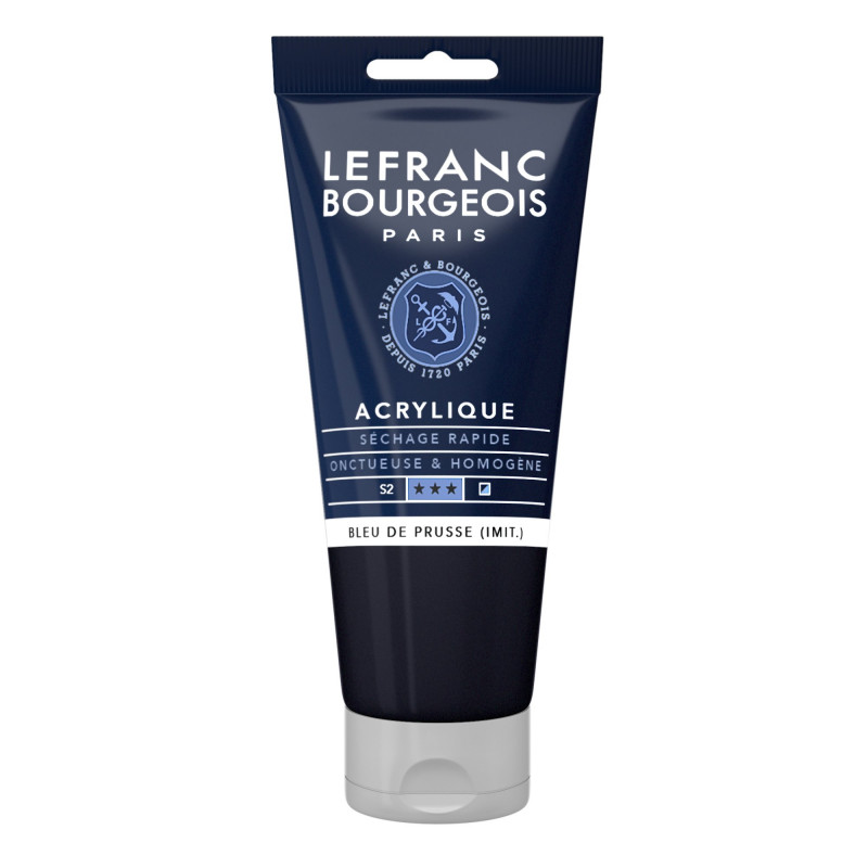 photo-Peinture acrylique - Bleu de Prusse - 881 - Fine - Lefranc Bourgeois - Tube 80ml