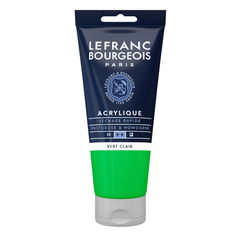 photo-Peinture acrylique - Vert clair - 556 - Fine - Lefranc Bourgeois - Tube 80ml