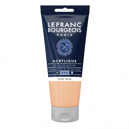 photo-Peinture acrylique - Ocre rose - 817 - Fine - Lefranc Bourgeois - Tube 80ml