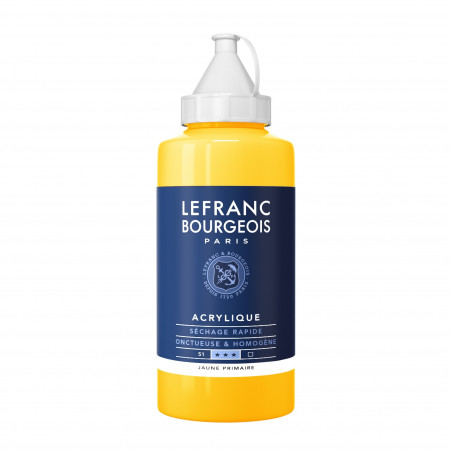 phoot-Peinture acrylique - Jaune primaire - 153 - Fine - Lefranc Bourgeois - Bidon 750ml