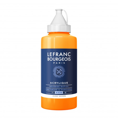 photo-Peinture acrylique - Jaune sahara - 194 - Fine - Lefranc Bourgeois - Bidon 750ml