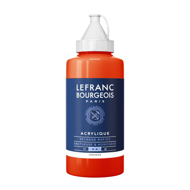 photo-Peinture acrylique - Orange - 201 - Fine - Lefranc Bourgeois - Bidon 750ml