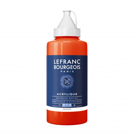photo-Peinture acrylique - Orange - 201 - Fine - Lefranc Bourgeois - Bidon 750ml