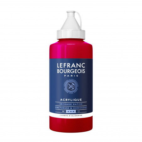 photo-Peinture acrylique - Carmin alizarine - 328 - Fine - Lefranc Bourgeois - Bidon 750ml