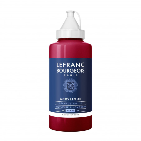 photo-Peinture acrylique - Rouge carmin - 366 - Fine - Lefranc Bourgeois - Bidon 750ml