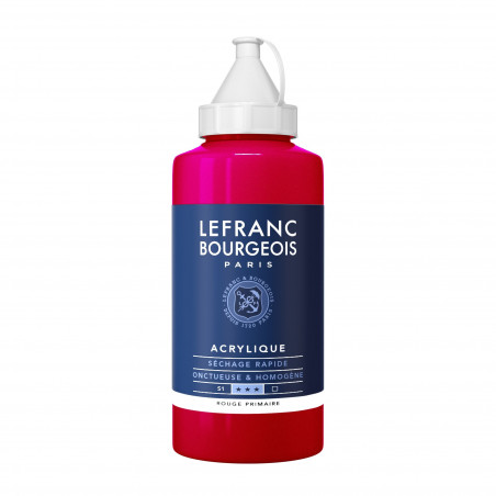 photo-Peinture acrylique - Rouge primaire - 437 - Fine - Lefranc Bourgeois - Bidon 750ml