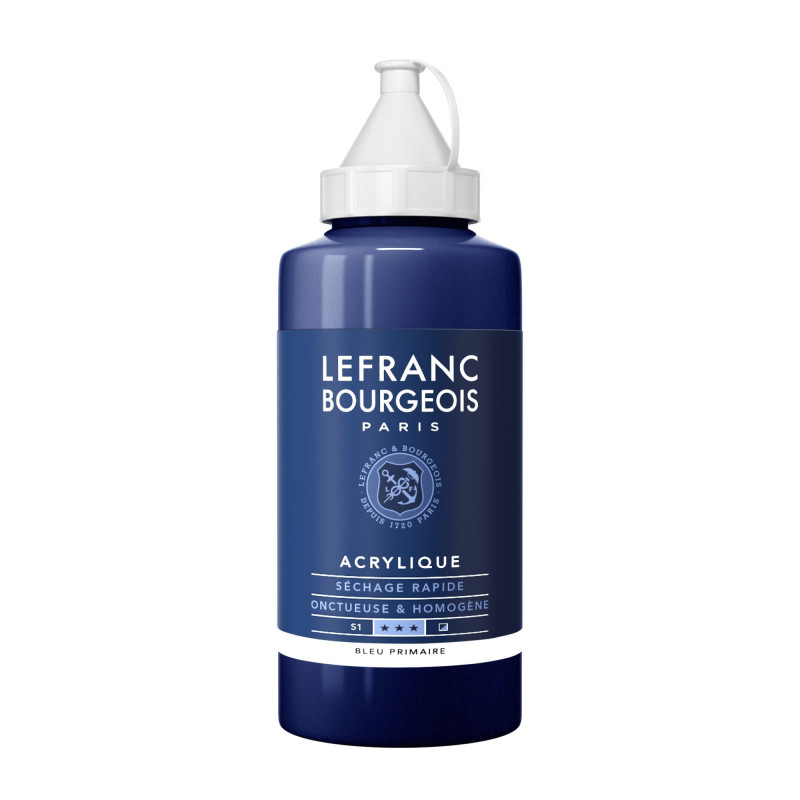 photo-Peinture acrylique - Bleu primaire - 063 - Fine - Lefranc Bourgeois - Bidon 750ml