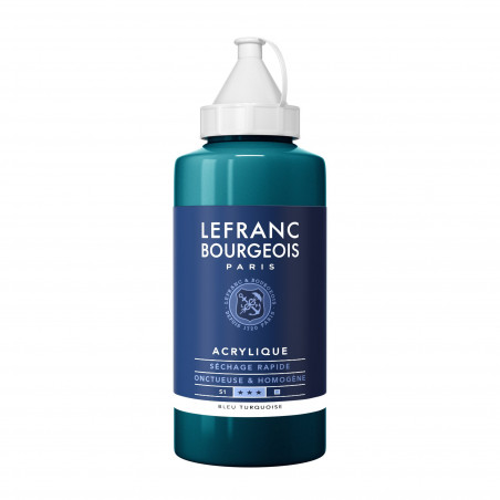 photo-Peinture acrylique - Bleu turquoise - 050 - Fine - Lefranc Bourgeois - Bidon 750ml