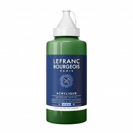 photo-Peinture acrylique -Vert oxyde de chrome - 542 - Fine - Lefranc Bourgeois - Bidon 750ml