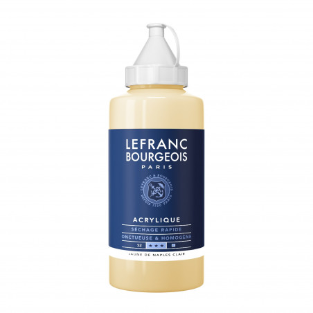 photo-Peinture acrylique - Jaune de Naples clair - 867 - Fine - Lefranc Bourgeois - Bidon 750ml