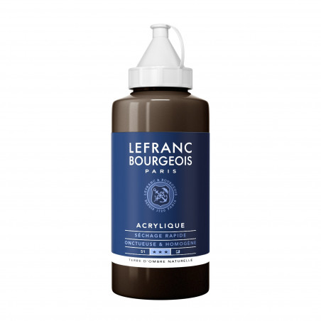 photo-Peinture acrylique - Terre ombre naturelle - 478 - Fine - Lefranc Bourgeois - Bidon 750ml