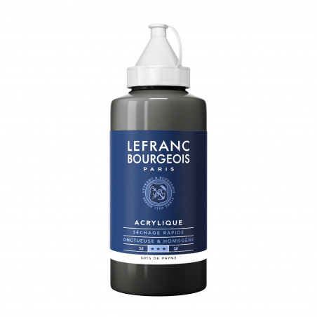 photo-Peinture acrylique - Gris de Payne - 261 - Fine - Lefranc Bourgeois - Bidon 750ml