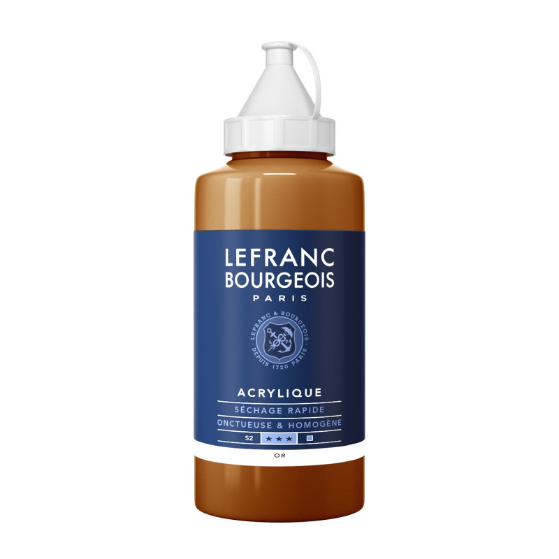 photo-Peinture acrylique - Or - 700 - Fine - Lefranc Bourgeois - Bidon 750ml