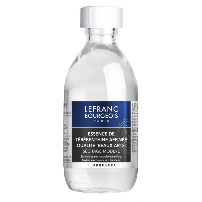 photo-Essence de térébenthine affinée - Diluant - Peinture à l'huile - Lefranc Bourgeois - 250ml