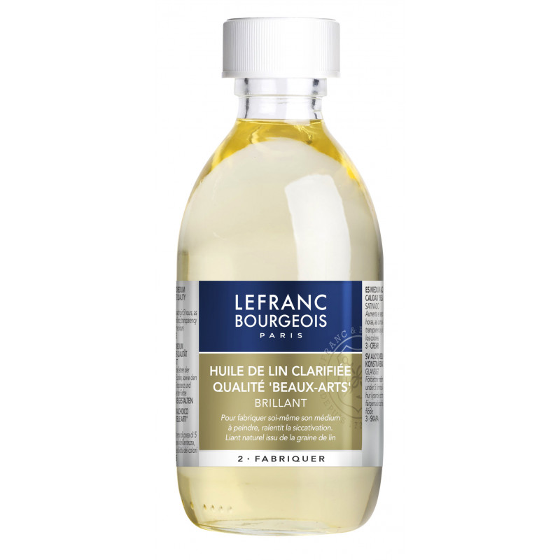 Huile De Lin Clarifiée Qualité Beaux-Arts 250Ml Lefranc Bourgeois pas cher