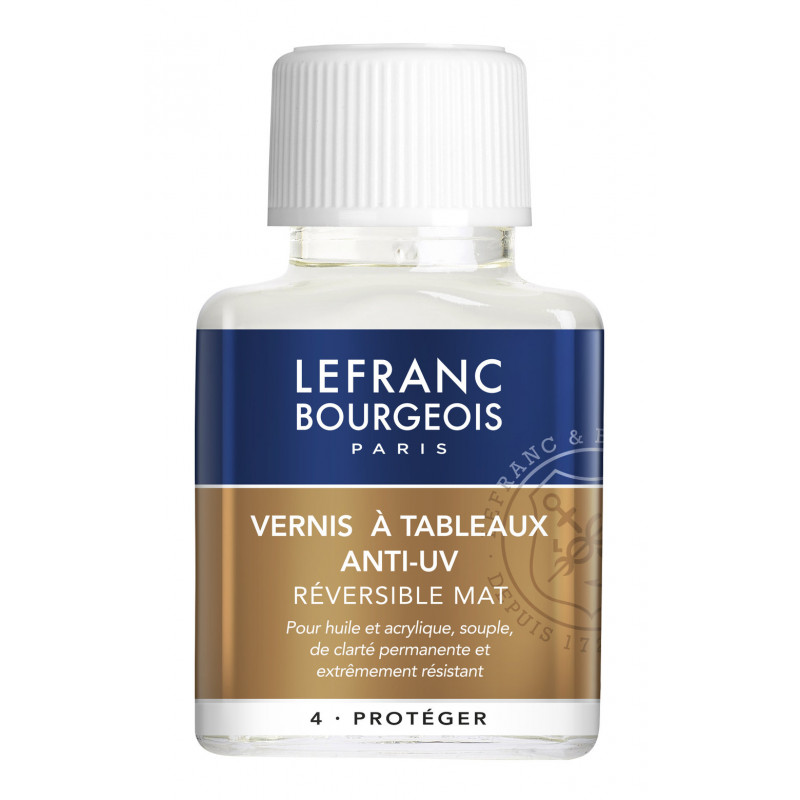 photo-Vernis à tableaux - Mat - Anti-UV - Acrylique, huile, vinyliques - Lefranc Bourgeois - 75ml