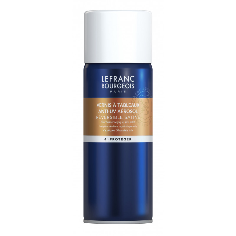 photo-Bombe de vernis pour tableaux - Anti-UV - Satiné - 400ml - Lefranc Bourgeois
