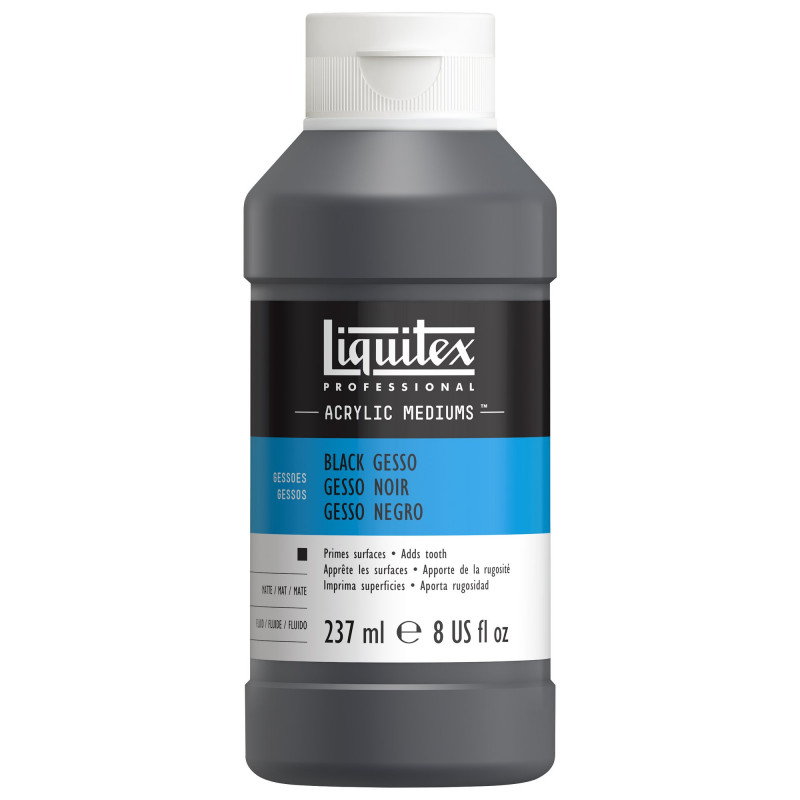 photo-Gesso - Apprêt - Noir - Acrylique, aquarelle et huile - Liquitex - 237ml