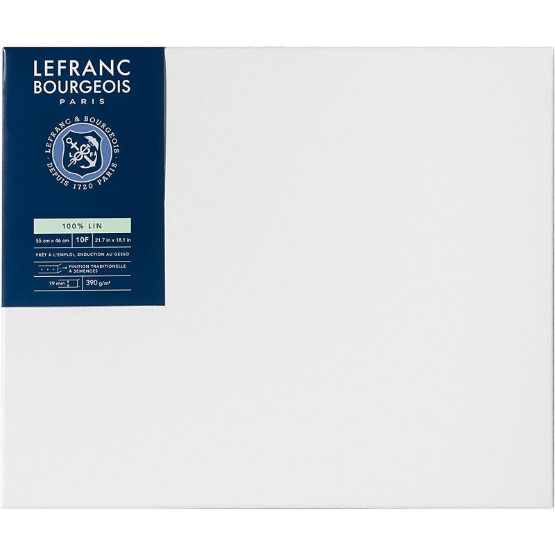 Lefranc Bourgeois - Châssis Toile Lin Classique 3F (format F3) - 100% Lin, Prêt à Peindre, Clés Incluses