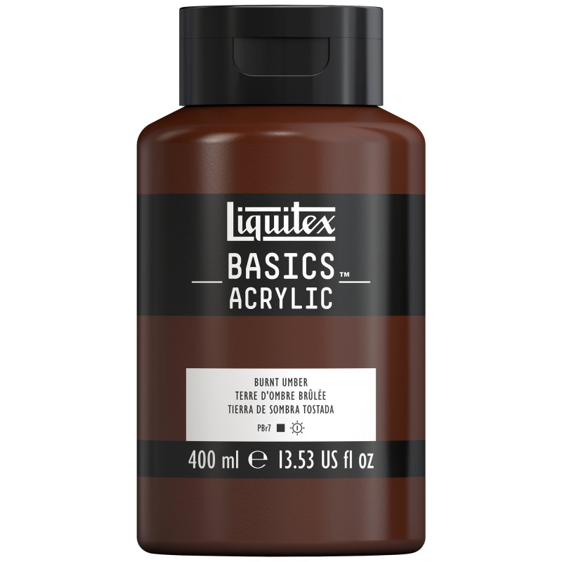 photo-Peinture acrylique - Terre ombre brûlée - 128 - Liquitex Basics acrylic - Pot 400ml