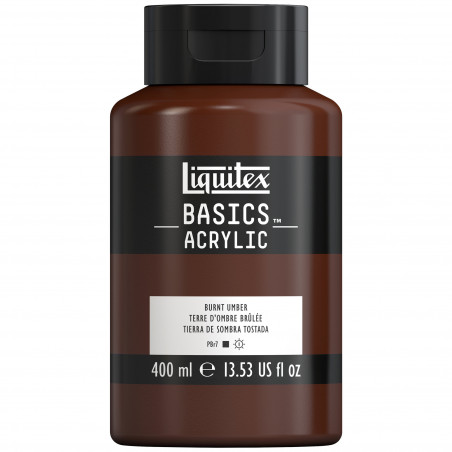 photo-Peinture acrylique - Terre ombre brûlée - 128 - Liquitex Basics acrylic - Pot 400ml