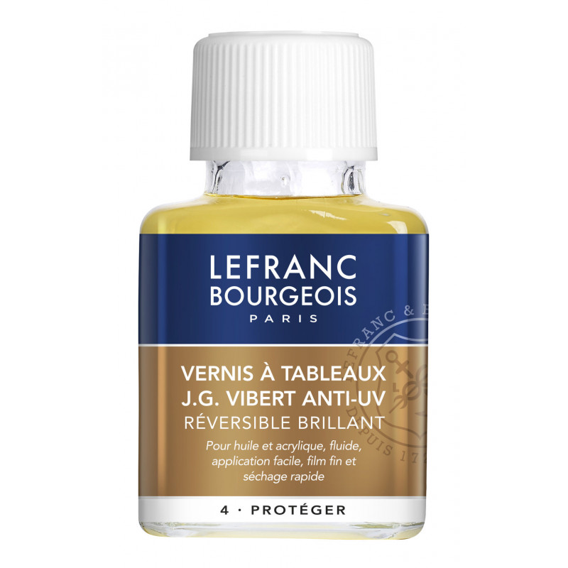 photo-Vernis à tableaux - Vibert - Brillant - Acrylique et huile - Lefranc Bourgeois - 75ml