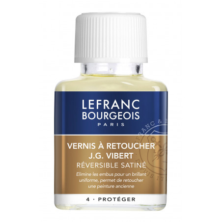 photo-Vernis à retoucher - Vibert - Satiné - Réversible - Acrylique, huile - Lefranc Bourgeois - 75ml