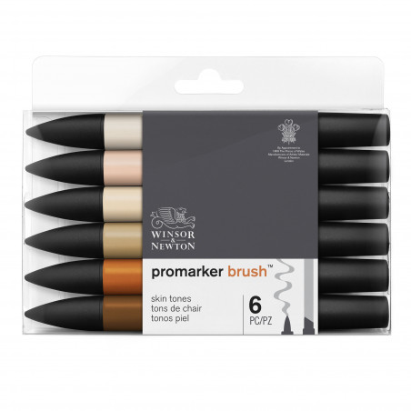 Lot de 6 feutres Promaker couleur chair - Winsor et Newton pas cher