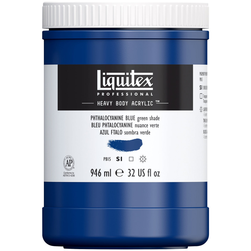 Peinture Acrylique en bidon - bleu phtalocyanine - Liquitex Heavy Body pas cher