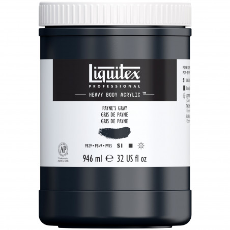 Peinture Acrylique en bidon - gris de payne - Liquitex Heavy Body pas cher