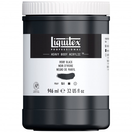 Peinture Acrylique en bidon - noir d'ivoire - Liquitex Heavy Body pas cher