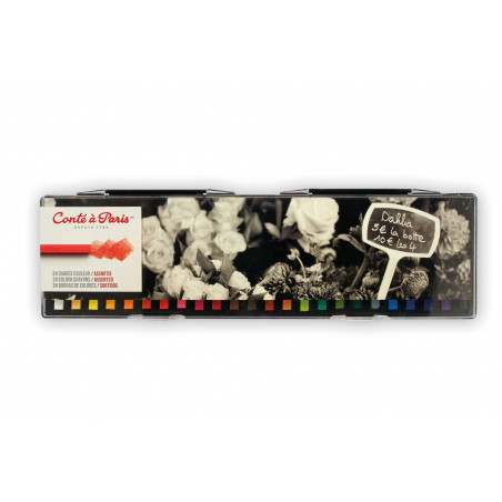 photo-Carrés couleur - Coffret de 24 couleurs - Dessin - Beaux-arts - Conté à Paris