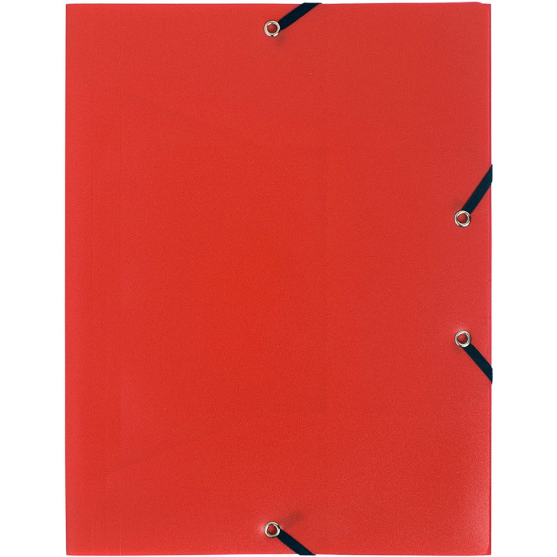 Chemise 3 Rabats Polypropylene 55905E Rouge - Exacompta pas cher