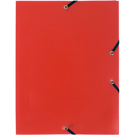 Chemise 3 Rabats Polypropylene 55905E Rouge - Exacompta pas cher