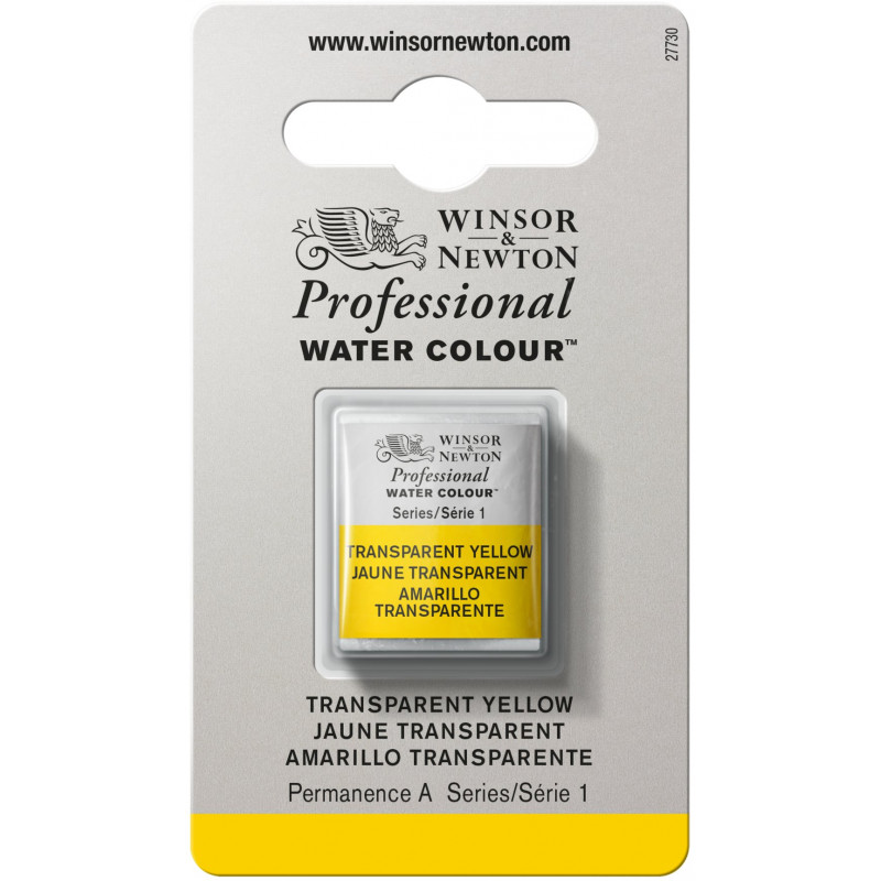 Aquarelle Professionnelle Extra-Fine - 1/2 Godet - Jaune Transparent - Winsor Et Newton pas cher