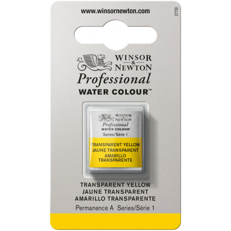 Aquarelle Professionnelle Extra-Fine - 1/2 Godet - Jaune Transparent - Winsor Et Newton pas cher