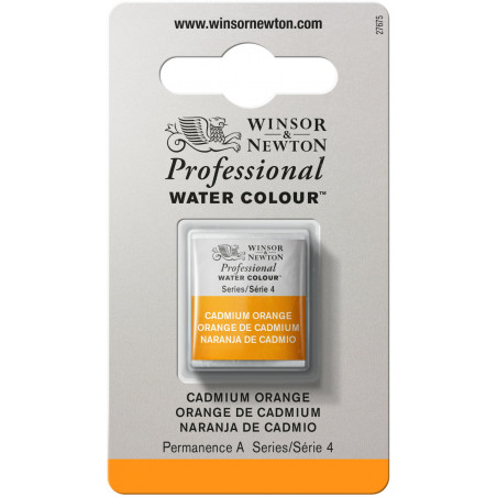 Aquarelle Professionnelle Extra-Fine - 1/2 Godet - Orange De Cadium - Winsor Et Newton pas cher