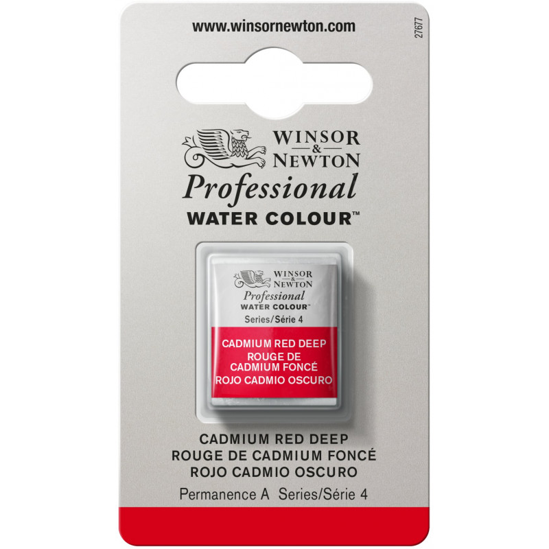 Aquarelle Professionnelle Extra-Fine - 1/2 Godet - Rouge De Cadium Foncé - Winsor Et Newton pas cher
