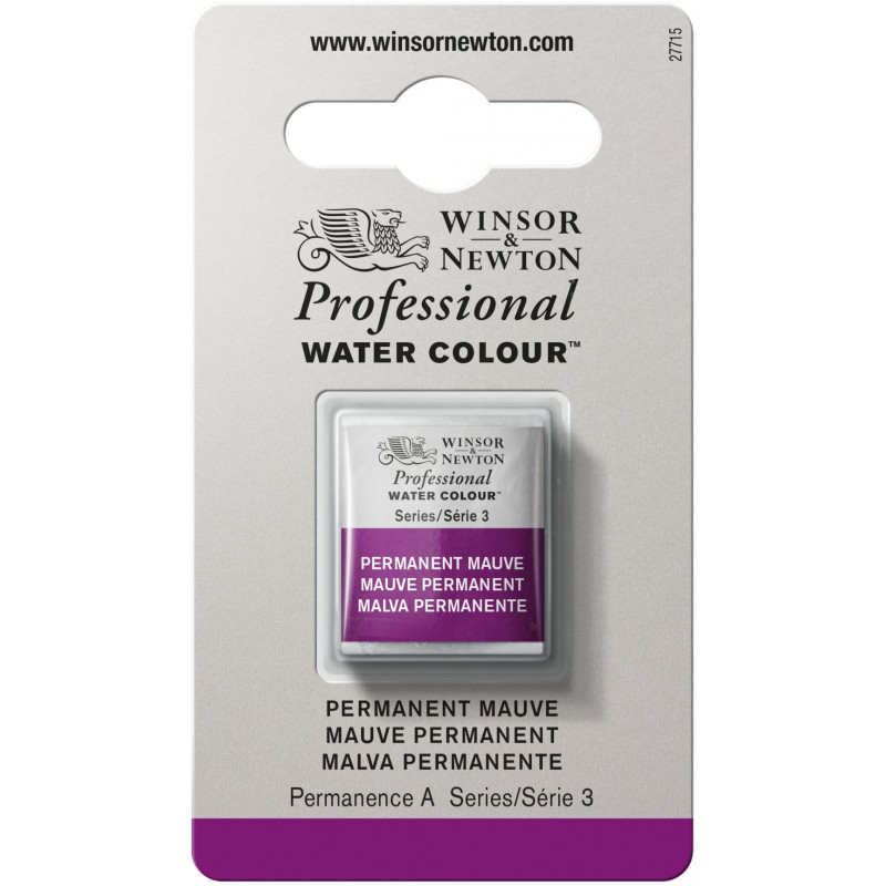 Aquarelle Professionnelle Extra-Fine - 1/2 Godet - Mauve Permanent - Winsor Et Newton pas cher