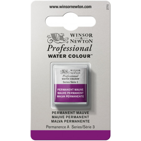 Aquarelle Professionnelle Extra-Fine - 1/2 Godet - Mauve Permanent - Winsor Et Newton pas cher