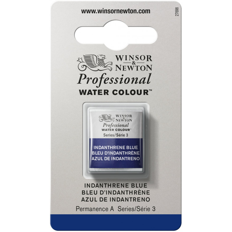 Aquarelle Professionnelle Extra-Fine - 1/2 Godet - Bleu D'Indanthrène - Winsor Et Newton pas cher