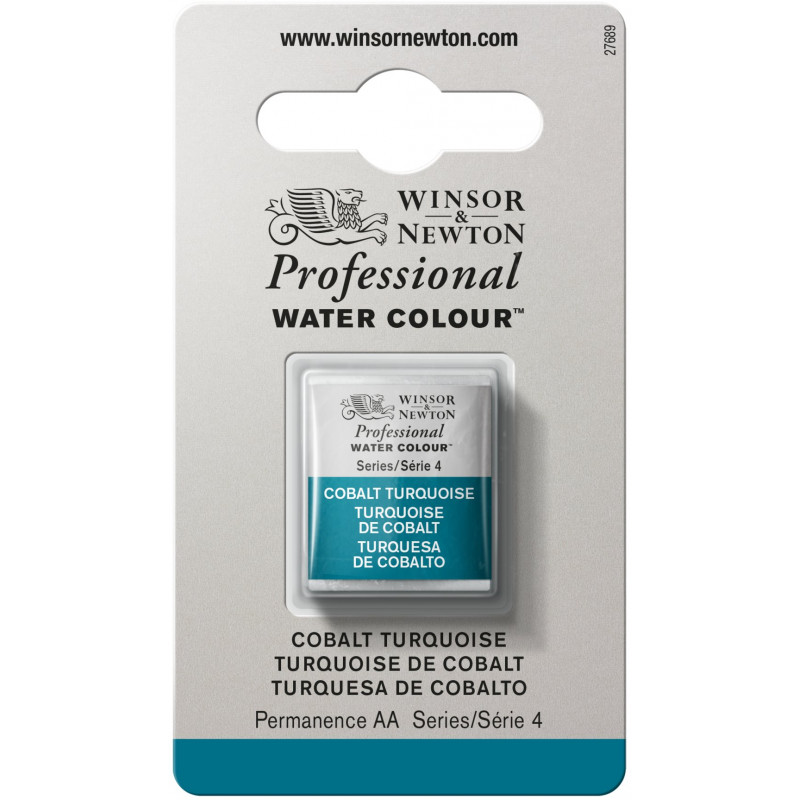 Aquarelle Professionnelle Extra-Fine - 1/2 Godet - Turquoise De Cobalt - Winsor Et Newton pas cher