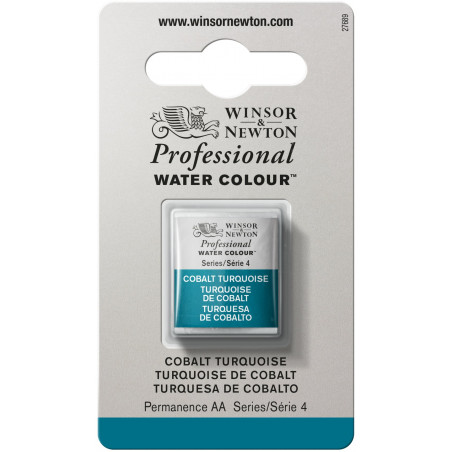 Aquarelle Professionnelle Extra-Fine - 1/2 Godet - Turquoise De Cobalt - Winsor Et Newton pas cher