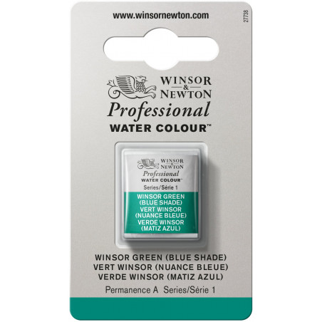 Aquarelle Professionnelle Extra-Fine - 1/2 Godet - Vert Winsor Nuance Bleue - Winsor Et Newton pas cher