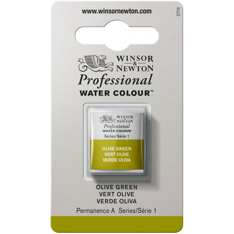 Aquarelle Professionnelle Extra-Fine - 1/2 Godet - Vert Olive - Winsor Et Newton pas cher